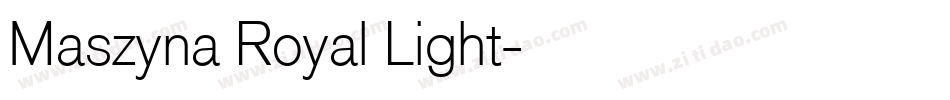 Maszyna Royal Light字体转换